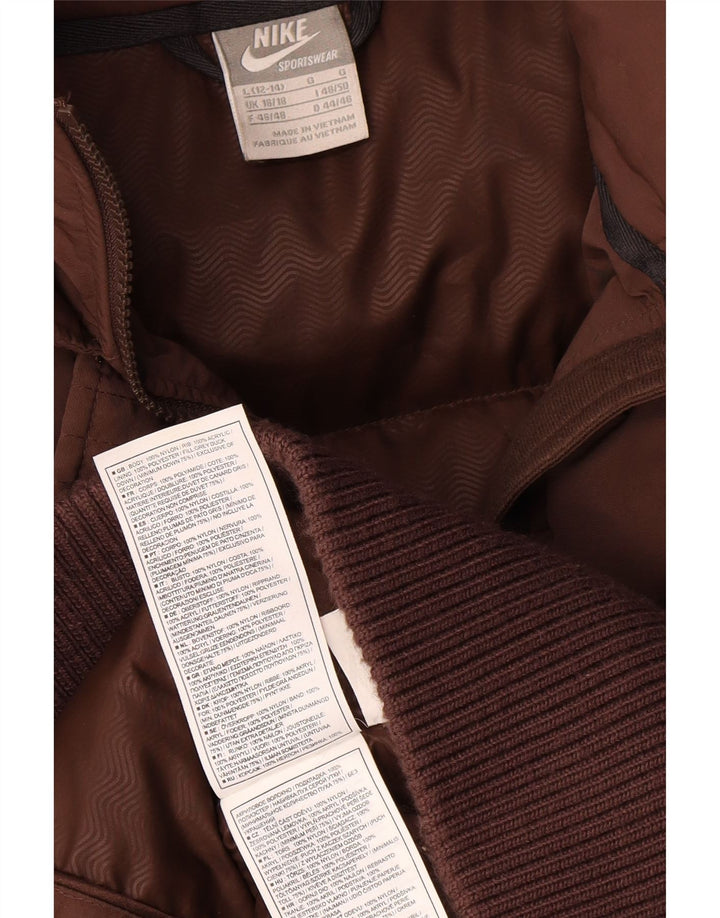 Palton căptușit pentru femei Nike Marea Britanie 16/18, mare, maro, nailon