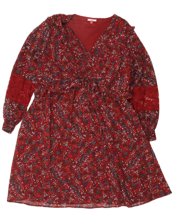 Rochie cu mâneci lungi pentru femei Joe Browns UK 20 2XL Burgundy Floral