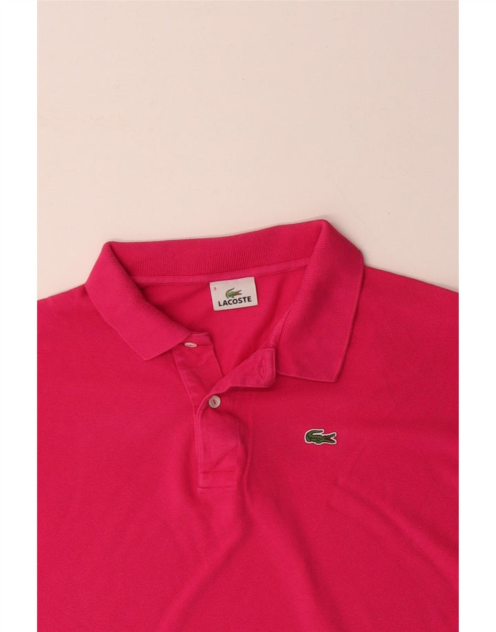 Tricou polo pentru bărbați LACOSTE Mărimea 9 5XL Bumbac roz