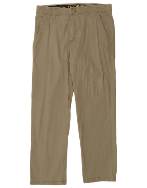 Pantaloni chino drepti LEE pentru bărbați, Extreme Comfort, L32 L30, bumbac kaki