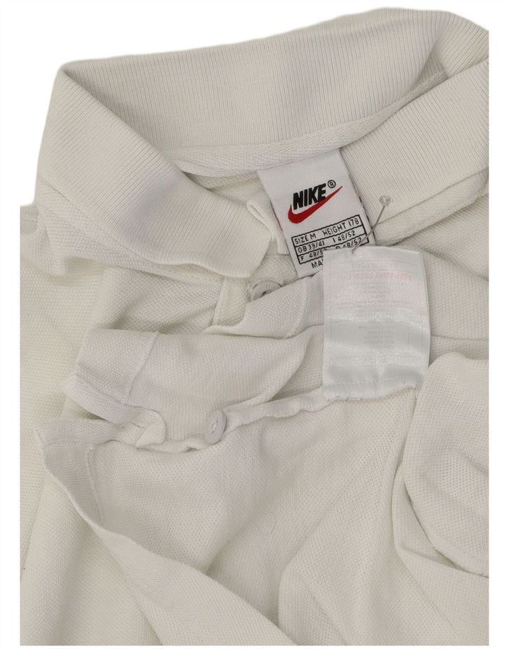 Tricou polo Nike pentru bărbați, bumbac alb mediu