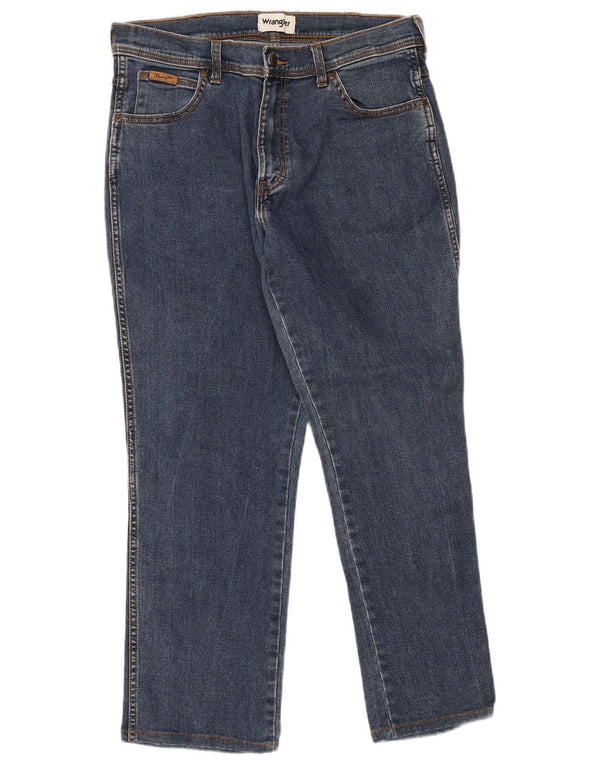 Blugi drepte pentru bărbați Wrangler Texas W34 L27 Bumbac albastru