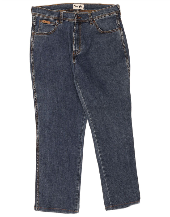 Blugi drepte pentru bărbați Wrangler Texas W34 L27 Bumbac albastru
