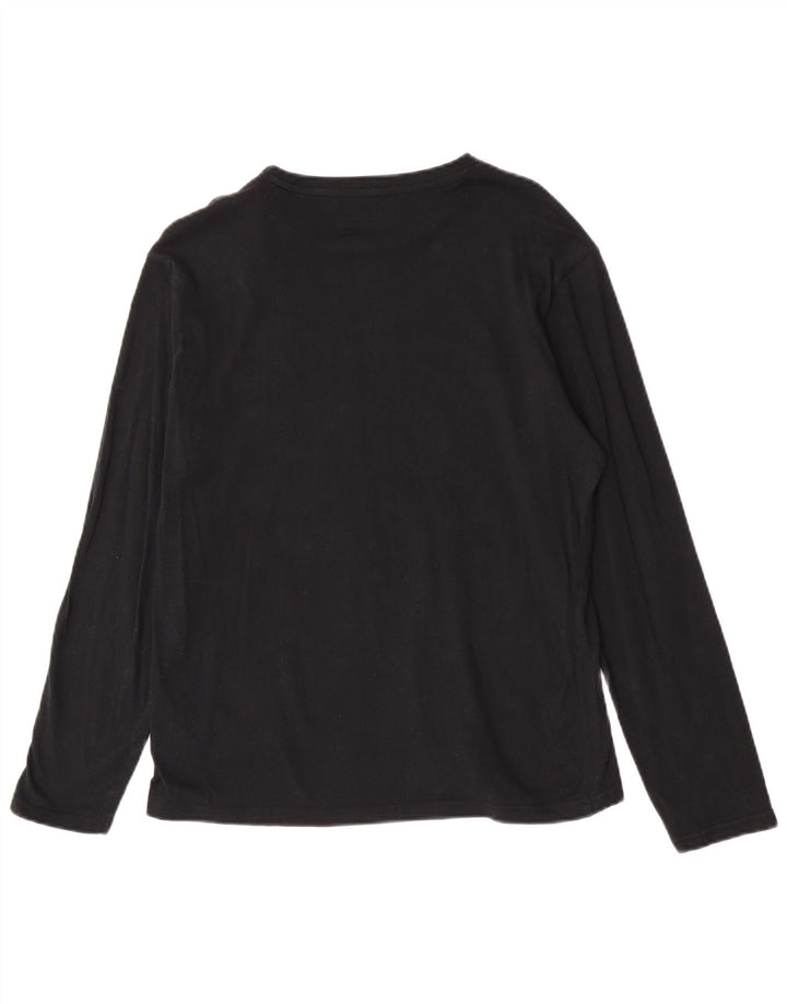 Top pentru bărbați Diadora cu mânecă lungă, bumbac negru mic