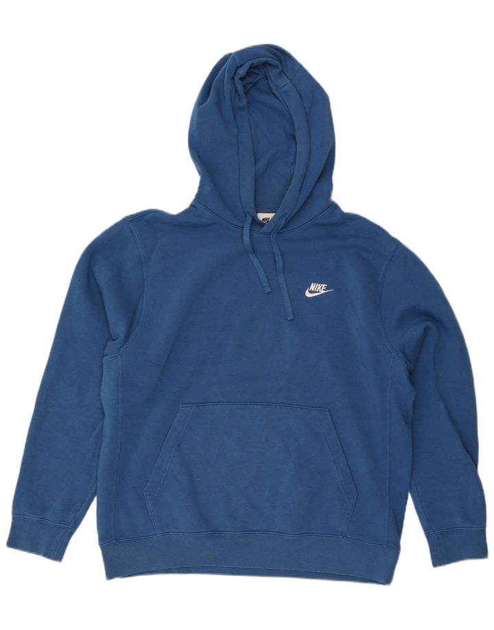 Pulover Nike pentru bărbați cu glugă, mare, albastru, bumbac