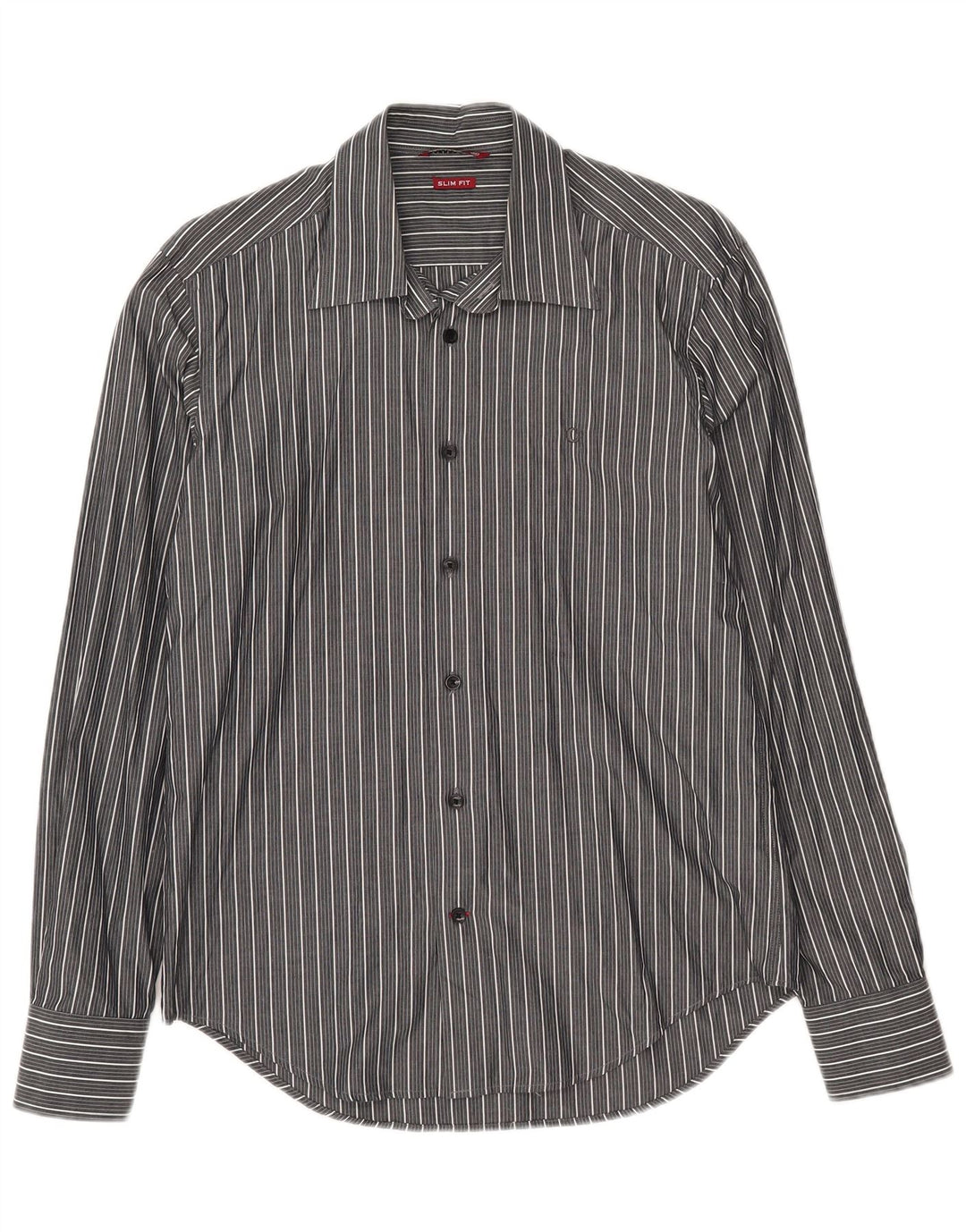 Cămașă pentru bărbați Carrera Slim Fit, bumbac cu dungi gri mediu