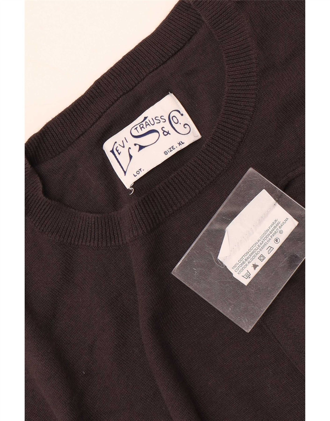 Pulover pentru bărbați Levi's Crew Deck Jumper XL Maro Bumbac