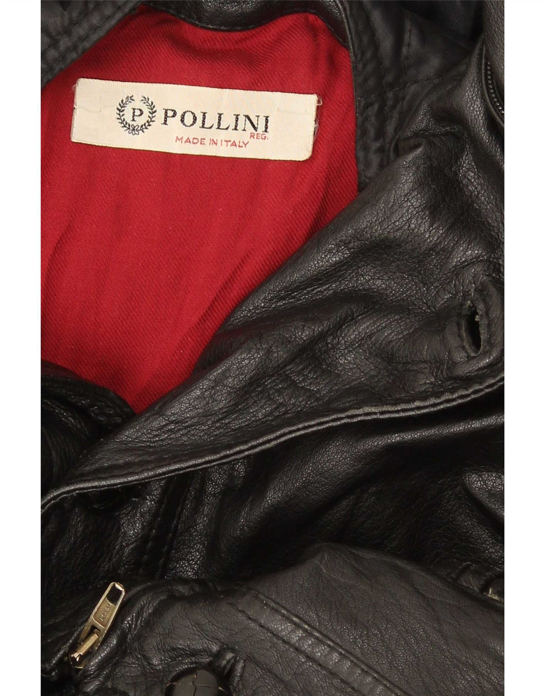 Jachetă de piele pentru bărbați Pollini UK 40 Large Black