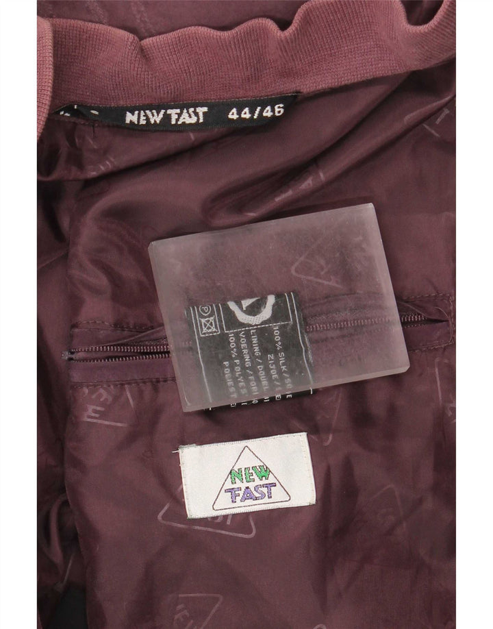 C&A New Fast Bomber Jacket pentru bărbați EU 44 2XL Bordeaux Mătase