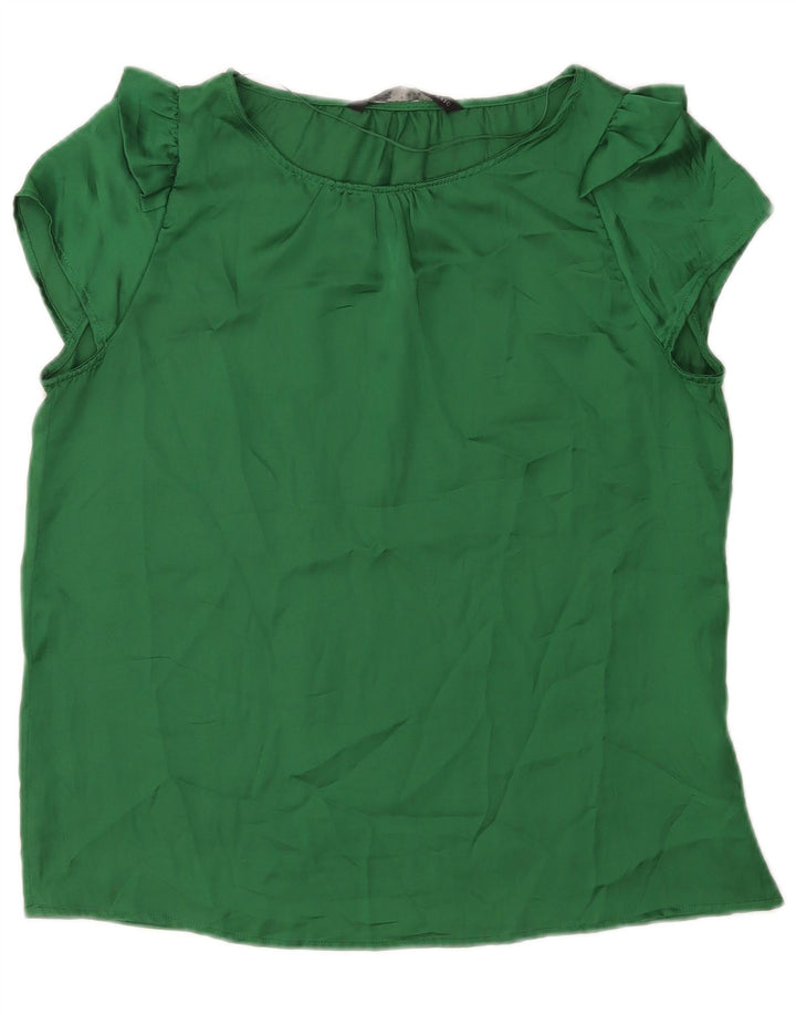 Bluză pentru femei Zara UK 14 Poliester verde mare