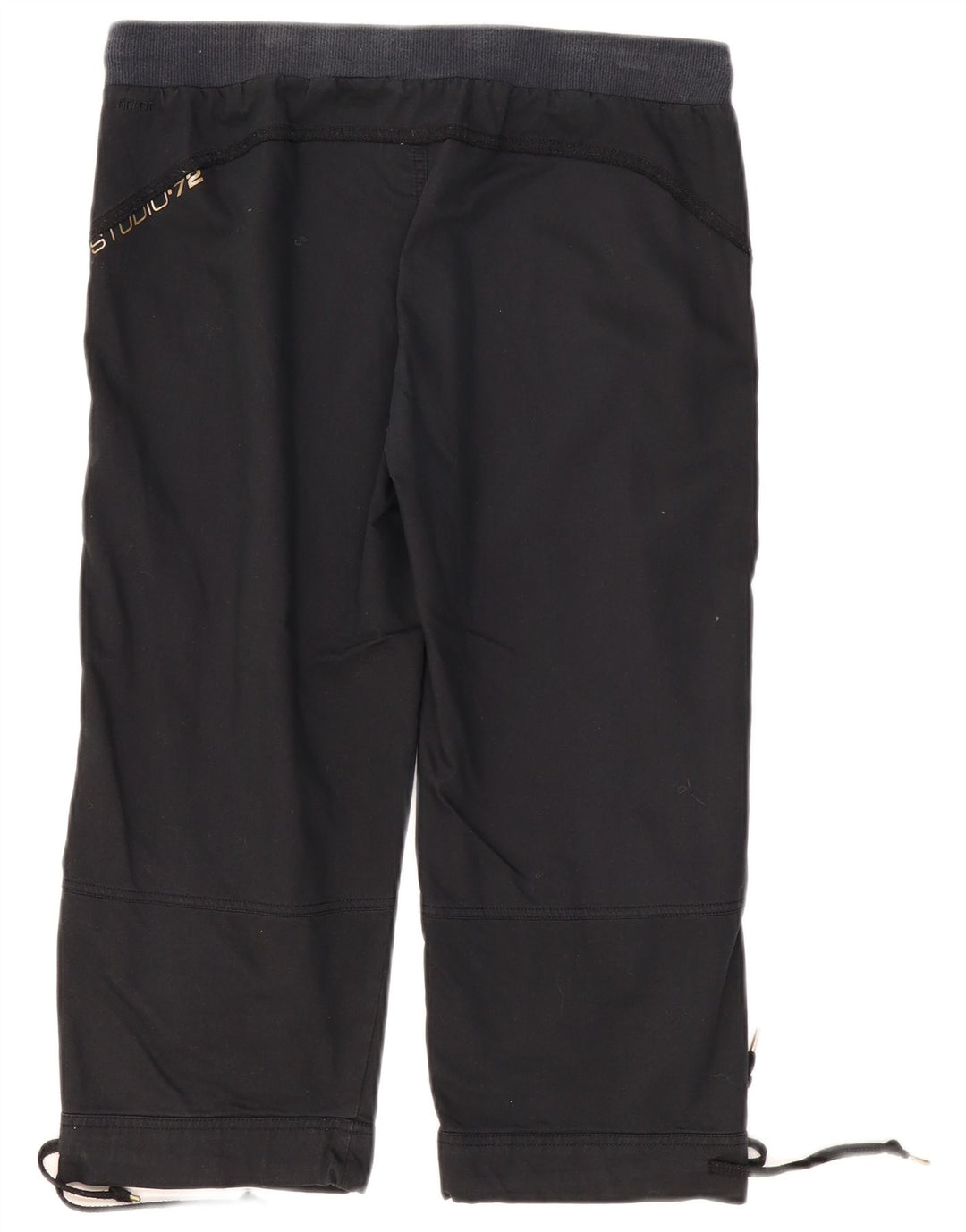 Pantaloni Capri pentru femei NIKE UK 12 Medium W32 L20 Bumbac negru