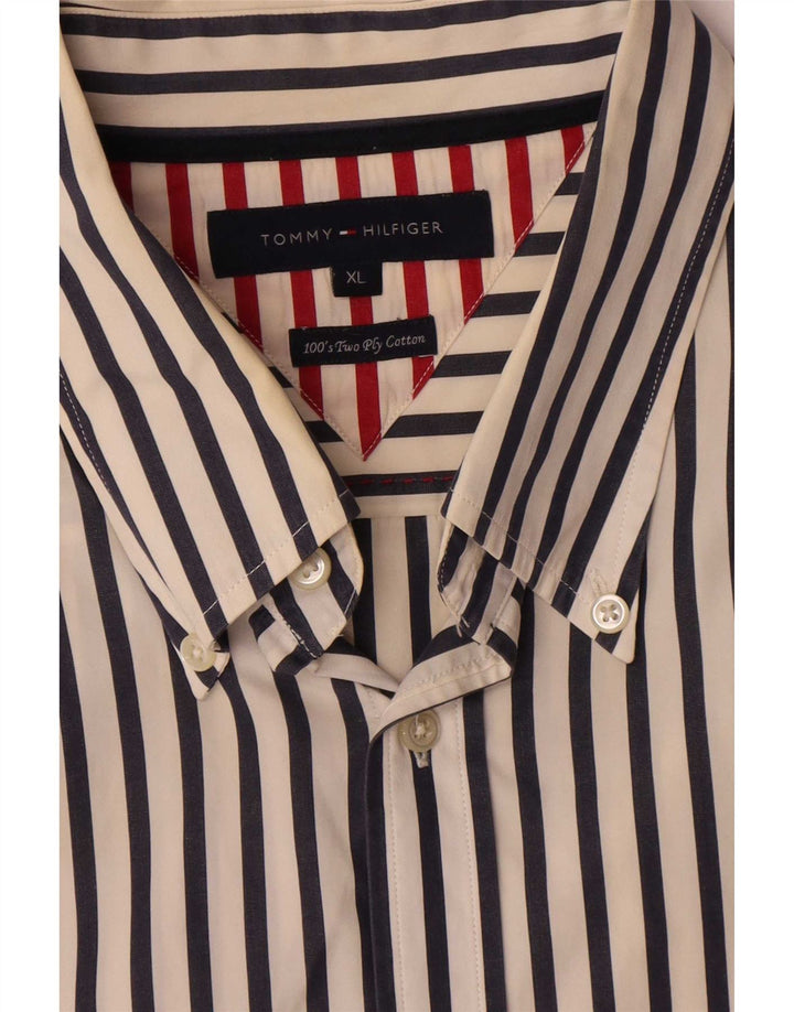 Cămașă pentru bărbați Tommy Hilfiger XL, bumbac cu dungi albe
