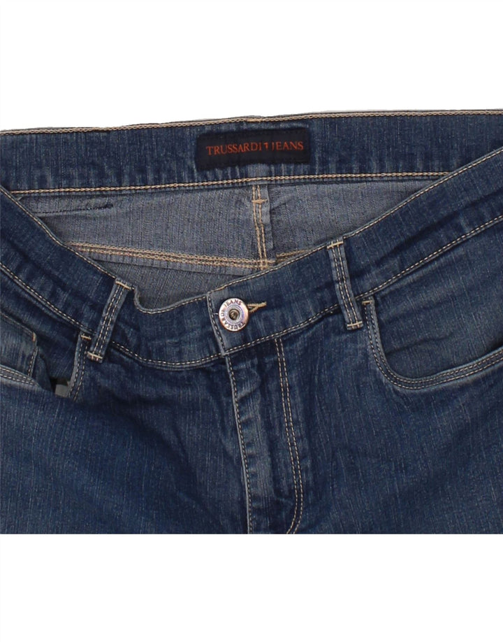 TRUSSARDI Mens Tapered Jeans W34 L26 Blue Vintage Trussardi and Second-Hand Trussardi from Messina Hembry 