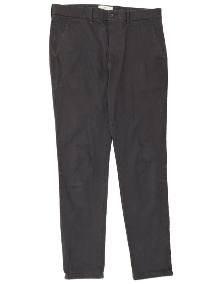 Pantaloni chino subțiri pentru bărbați Marks & Spencer L34 L33 bumbac gri