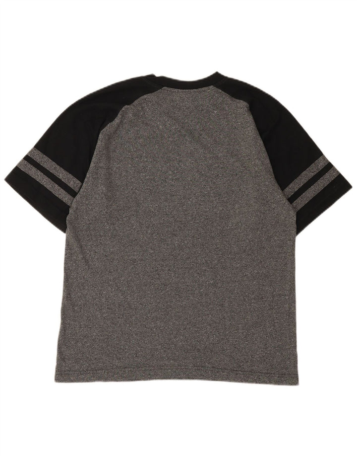 CHAMPION Mens Graphic T-Shirt Top Medium Grey Colourblock