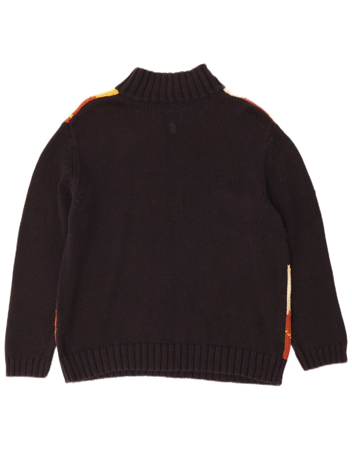 Pulover cu gât țestoasă pentru femei Alba Moda UK 20 2XL Negru Argyle/Diamond