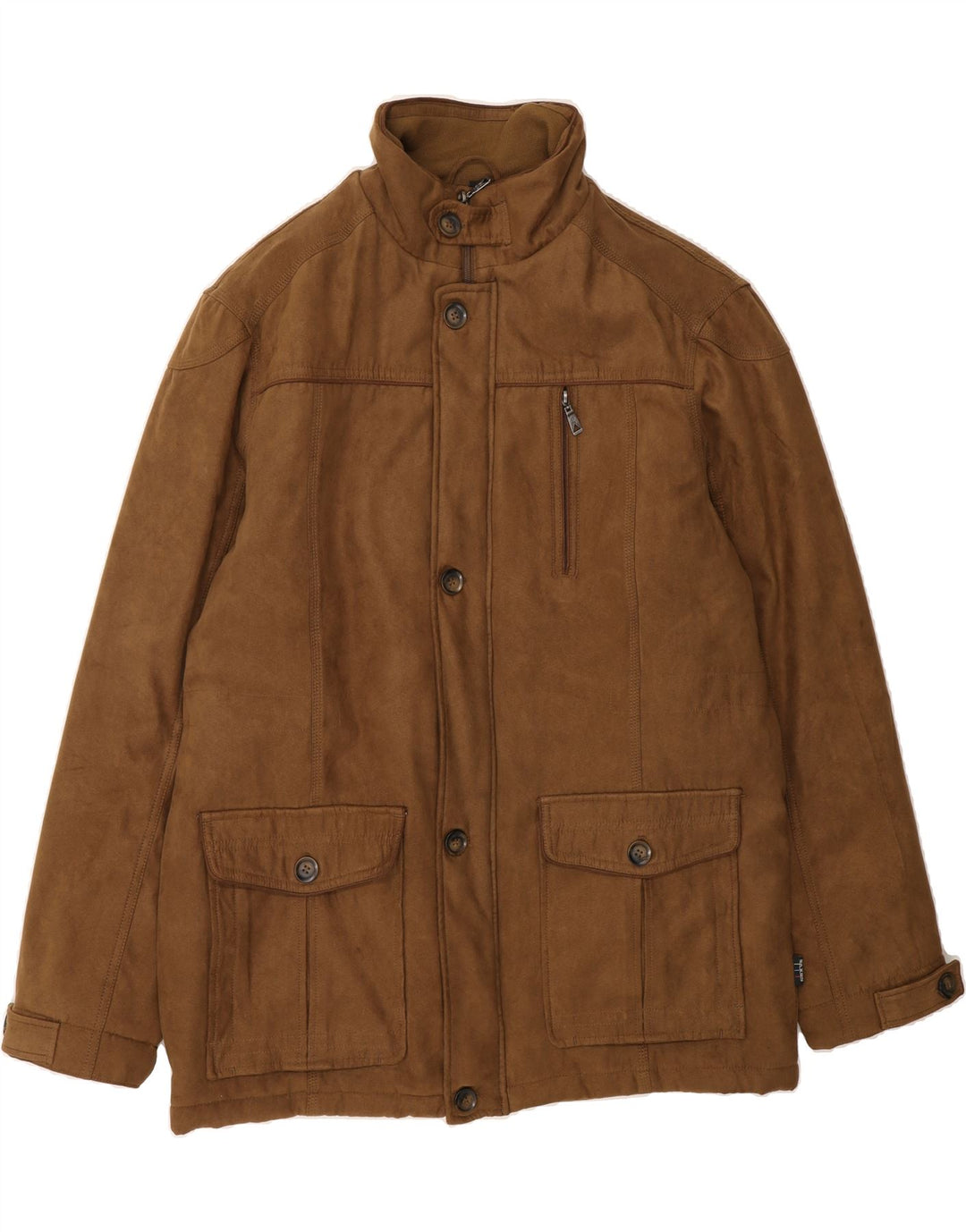 SAXON Mens Windbreaker Jacket UK 40 Large Brown Polyester Vintage Saxon and Second-Hand Saxon from Messina Hembry 