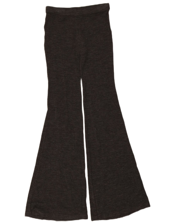 Roccobarocco Womens Flare Leggings UK 4 XS Grey Flecked
