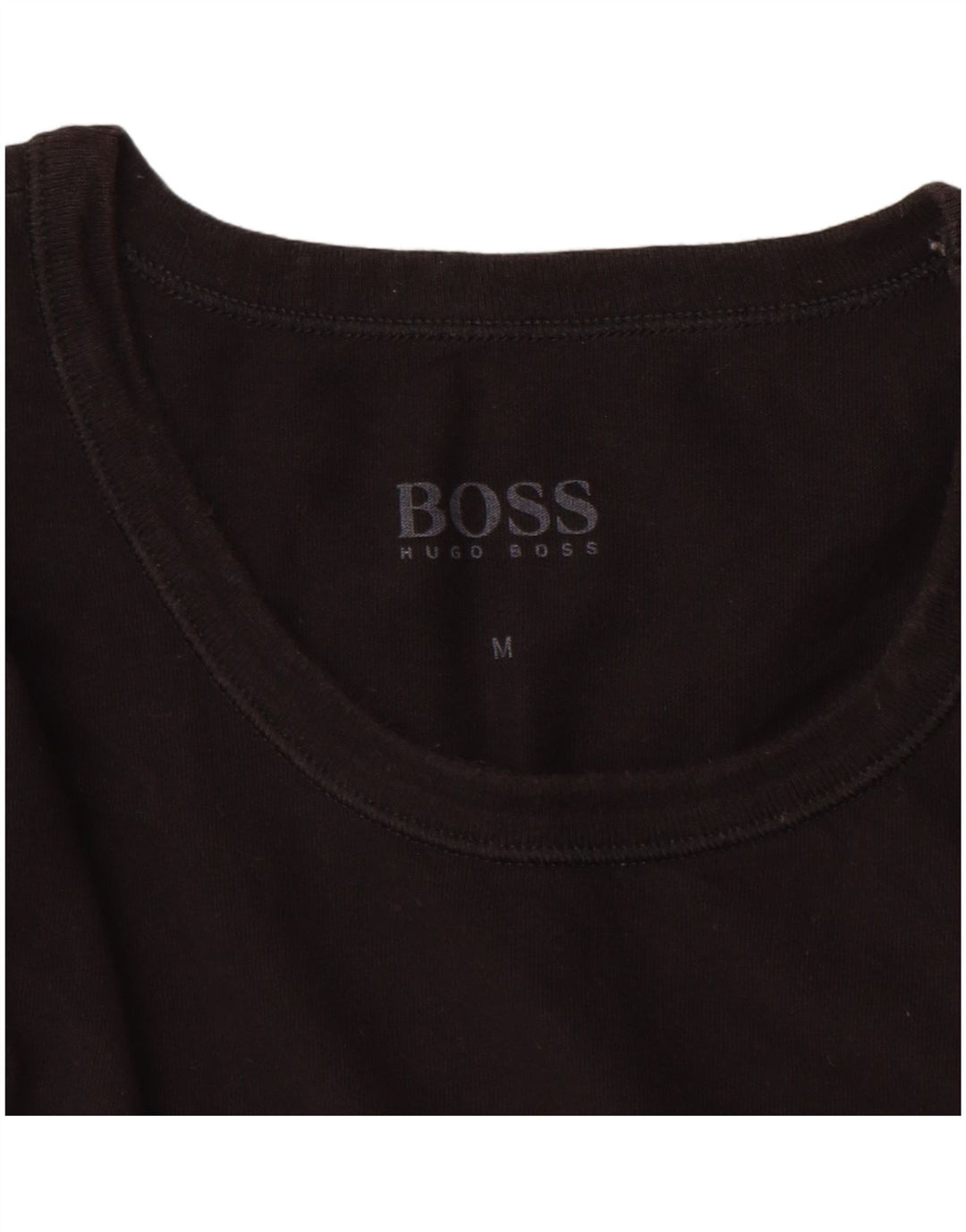 Tricou pentru bărbați Hugo Boss Top mediu din bumbac negru