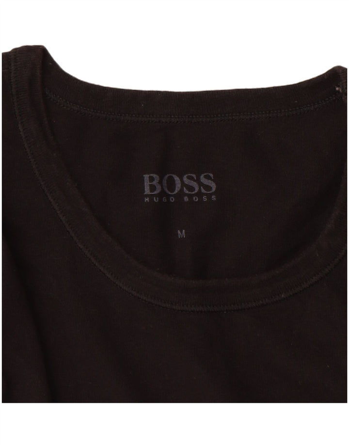 Tricou pentru bărbați Hugo Boss Top mediu din bumbac negru