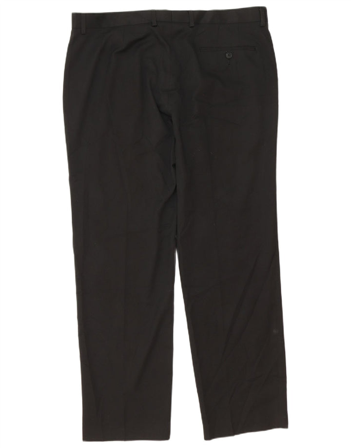 Pantaloni pentru bărbați Marks & Spencer Tapered W38 L31 Negri, Poliester, Clasic