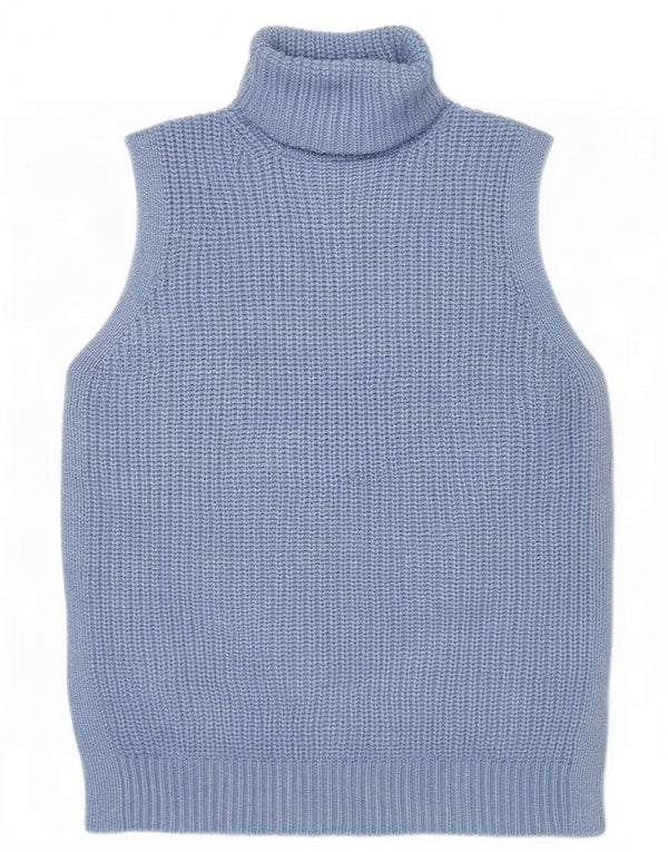 Marks & Spencer Womens Vest Tank Top UK 14 Medium Blue Poliester