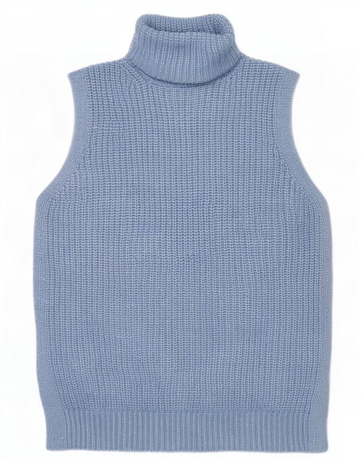 Marks & Spencer Womens Vest Tank Top UK 14 Medium Blue Poliester