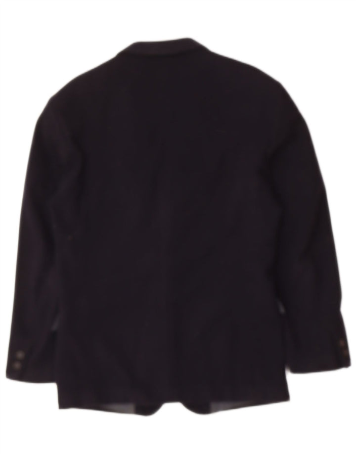 UNGARO Mens 2 Button Blazer Jacket UK 38 Medium Navy Blue Vintage Ungaro and Second-Hand Ungaro from Messina Hembry 