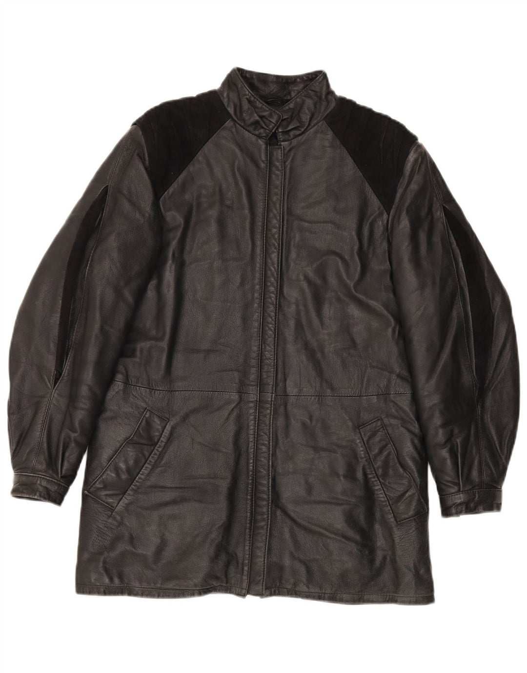 Jachetă de piele Dama pentru femei IT 44 Medium Black Colorblock Piele