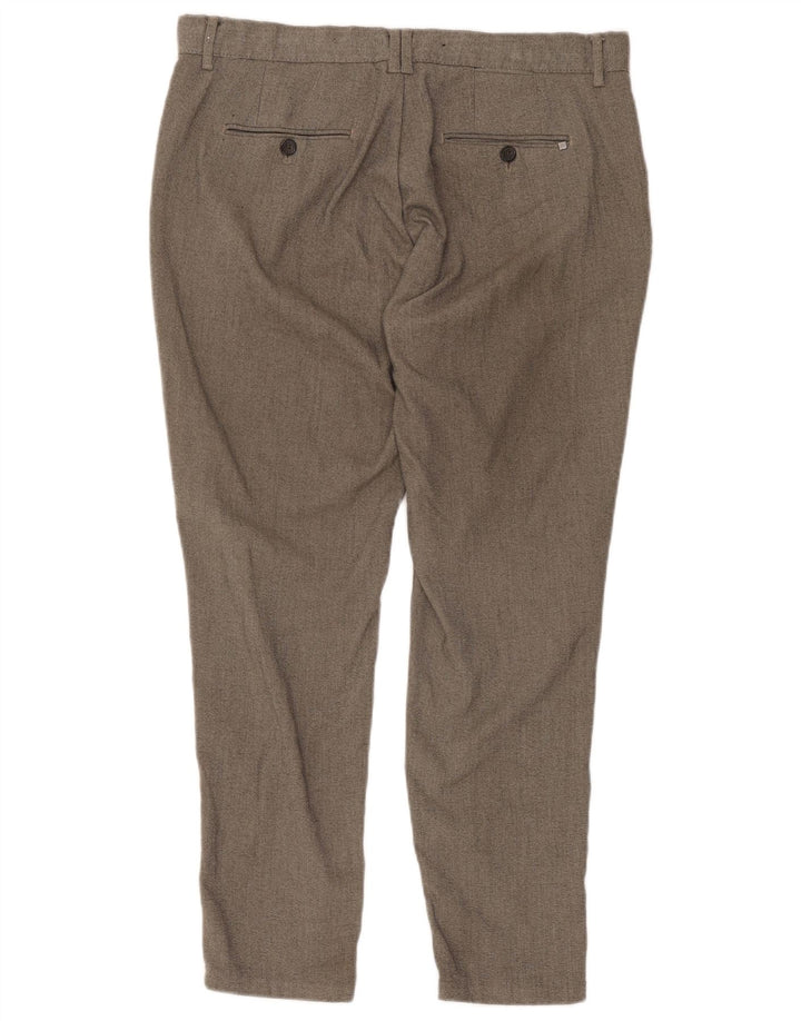 Pantaloni chino slim pentru bărbați Zara EU 44 Large W34 L28 Gri Poliester