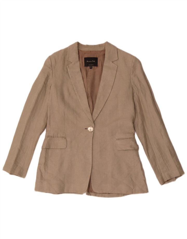 Massimo Dutti Jachetă Blazer Femei 1 Buton EU 38 Mic Gri In