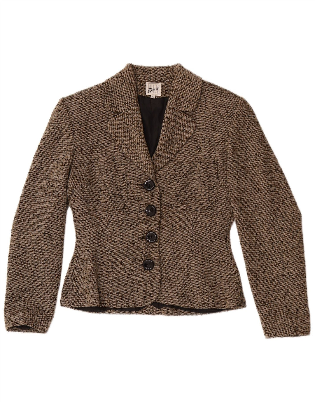 Jachetă Blazer pentru femei Max Dine cu 4 nasturi IT 42 Maro Mediu Acrilic Motat