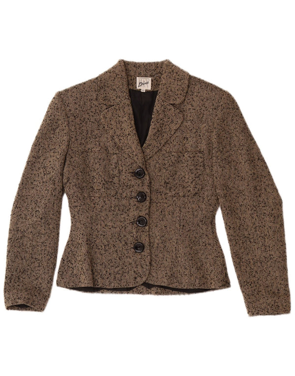 Jachetă Blazer pentru femei Max Dine cu 4 nasturi IT 42 Maro Mediu Acrilic Motat