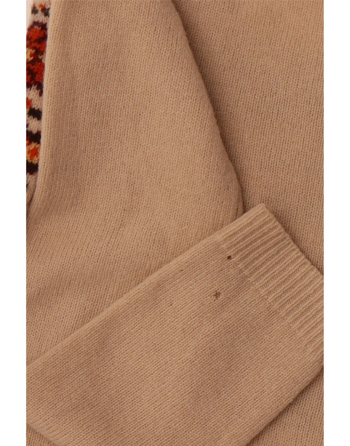 TOMMY HILFIGER Pulover pentru femei cu gât de barcă UK 10 Mic Bej Fair Isle