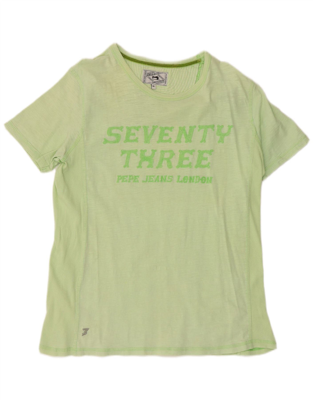 PEPE JEANS Mens Graphic T-Shirt Top 2XL Green Cotton