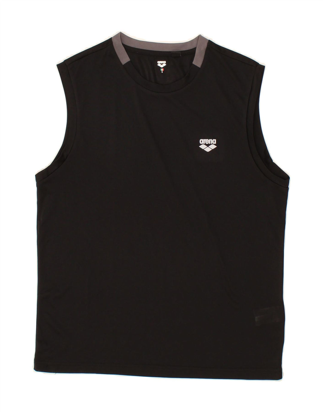 ARENA Mens Vest Top Small Black Polyester Vintage Arena and Second-Hand Arena from Messina Hembry 