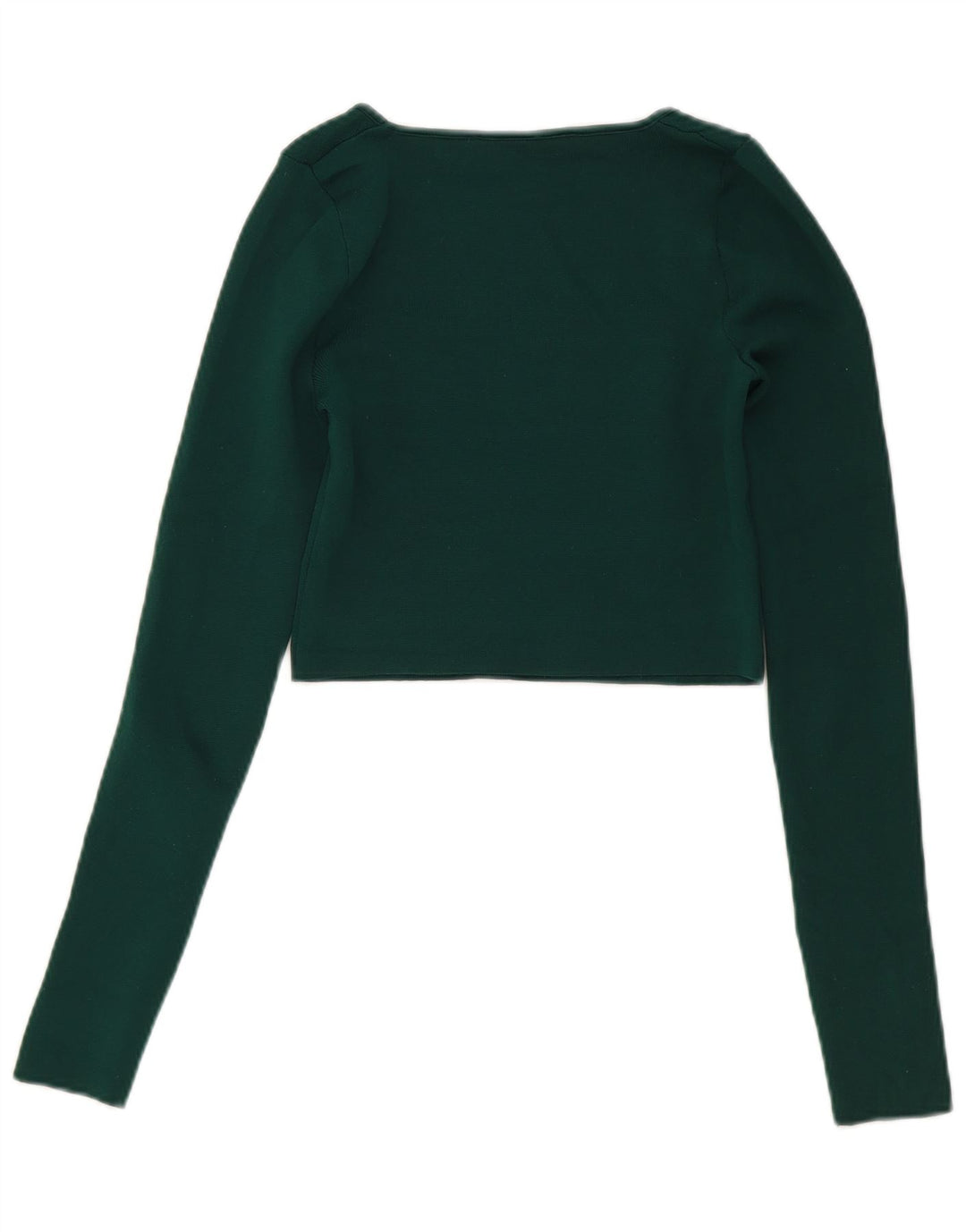 Crop Top pentru femei Zara cu mânecă lungă UK 8 Small Green