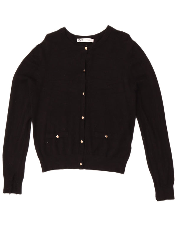 Pulover cardigan pentru femei Zara UK 12 Medium Negru