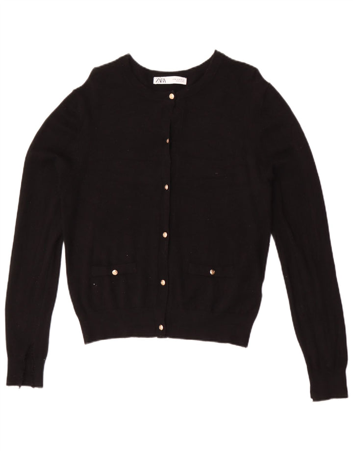 Pulover cardigan pentru femei Zara UK 12 Medium Negru