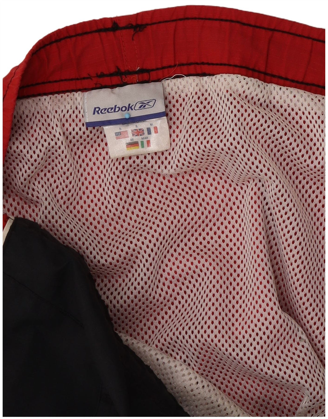 Pantaloni scurți de înot grafic pentru bărbați Reebok, negru, nailon color bloc