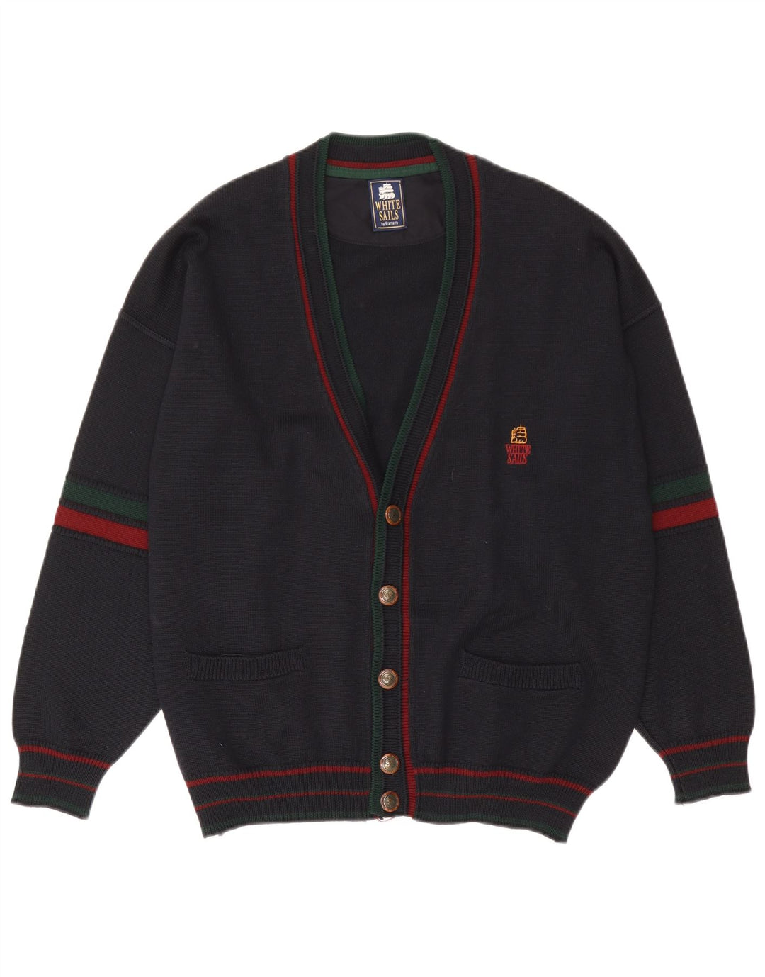 Pulover cardigan pentru bărbați White Sails, mare, bleumarin
