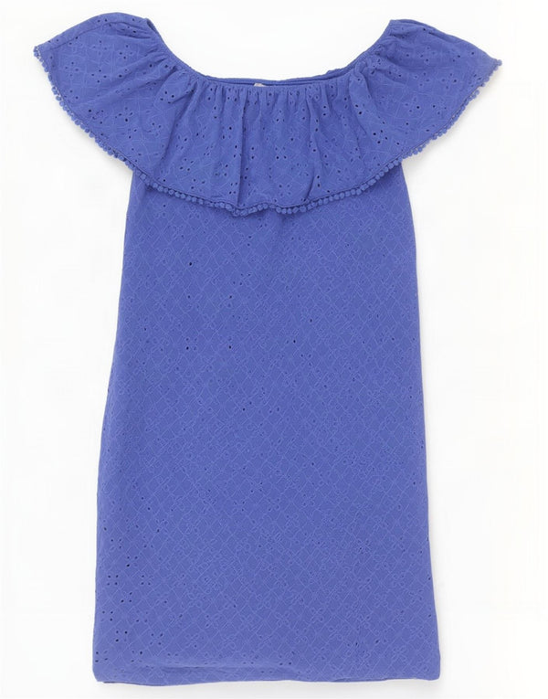 Rochie Oasis pentru femei cu umeri scoși UK 6 XS poliester albastru