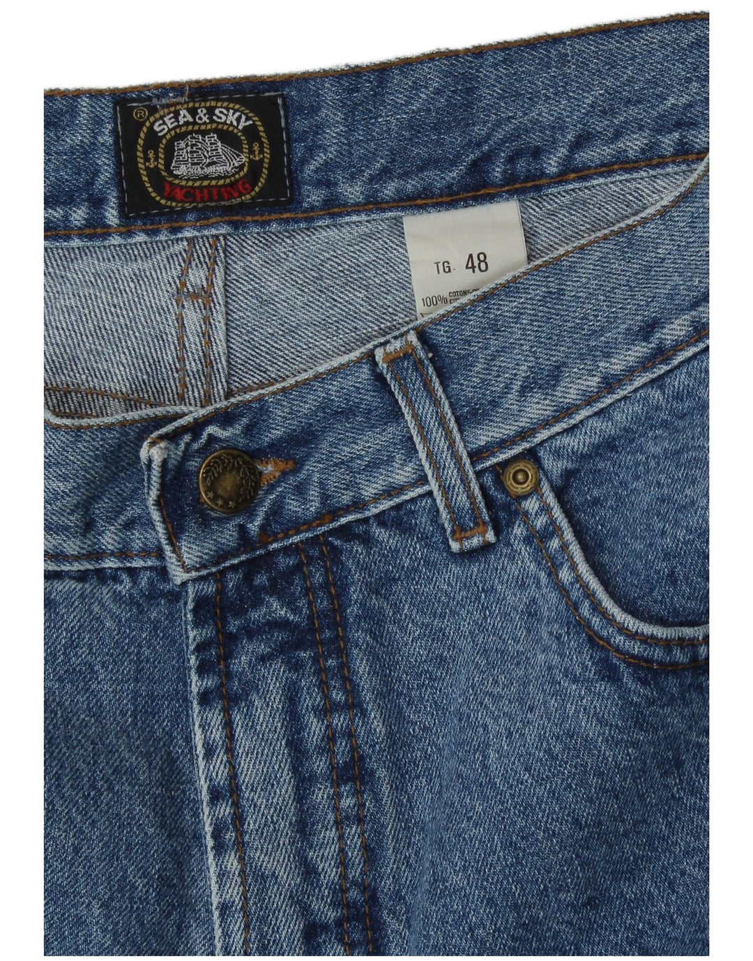 Blugi conici pentru bărbați Sea & Sky IT 48 Medium L32 L30 Bumbac albastru