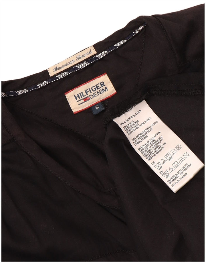 Cămașă supradimensionată pentru femei Tommy Hilfiger UK 10 mic bumbac negru