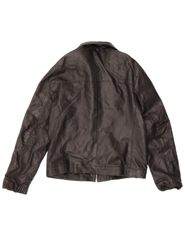 Jachetă de piele vintage pentru bărbați UK 38 Medium Black