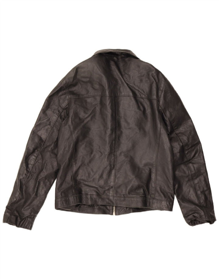 Jachetă de piele vintage pentru bărbați UK 38 Medium Black