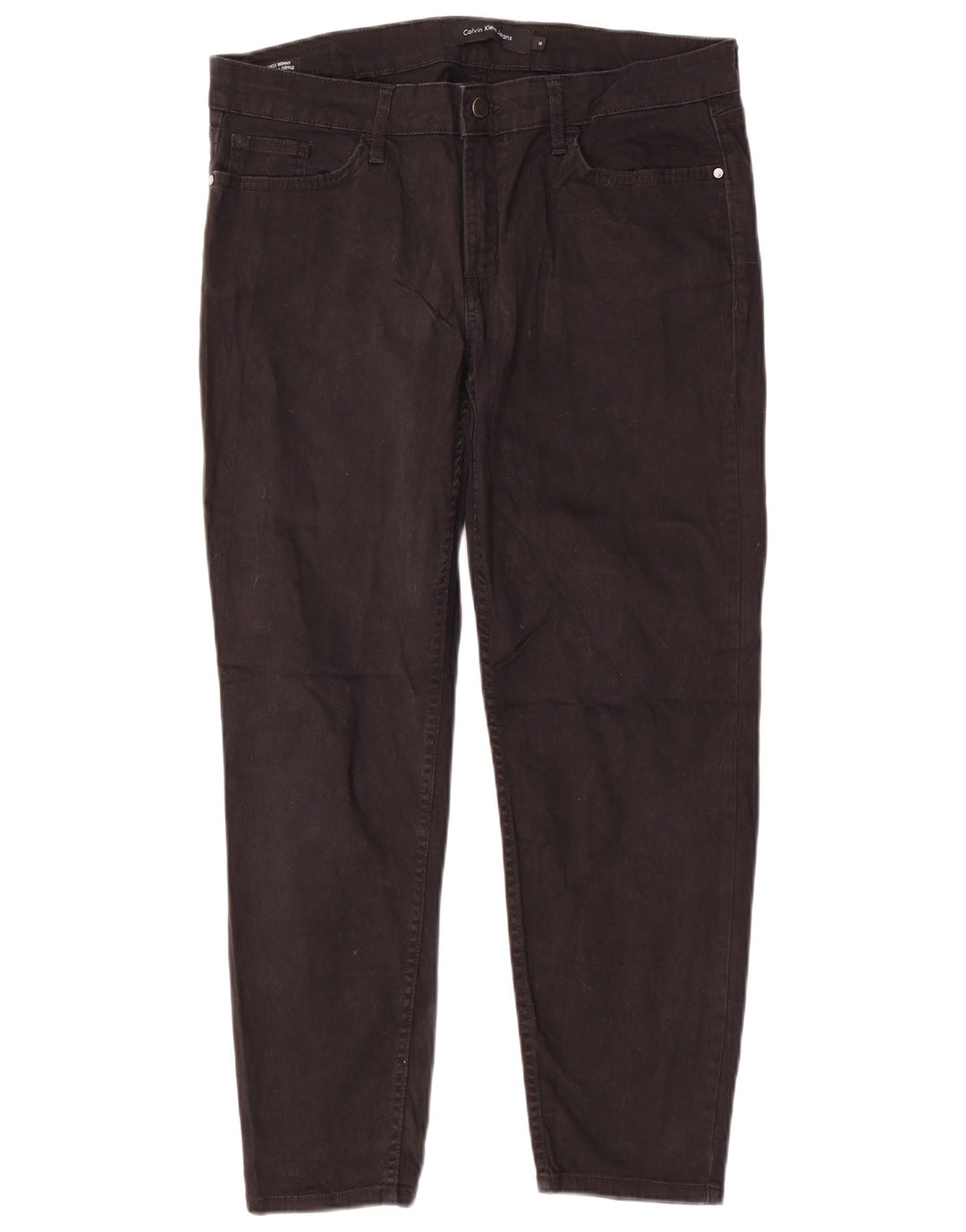 CALVIN KLEIN Pantaloni skinny casual pentru femei US 14 XL W34 L26 bumbac negru