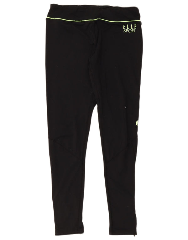 Leggings cu grafic pentru femei Elle Sport UK 14 Poliester mediu negru