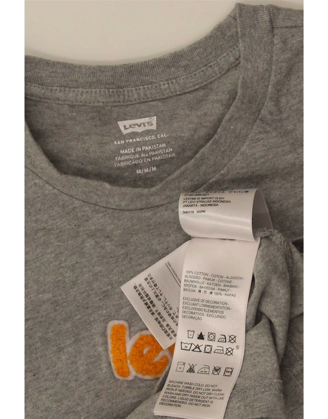 Tricou grafic Levi's pentru femei Top UK 12 Medium Gri Bumbac