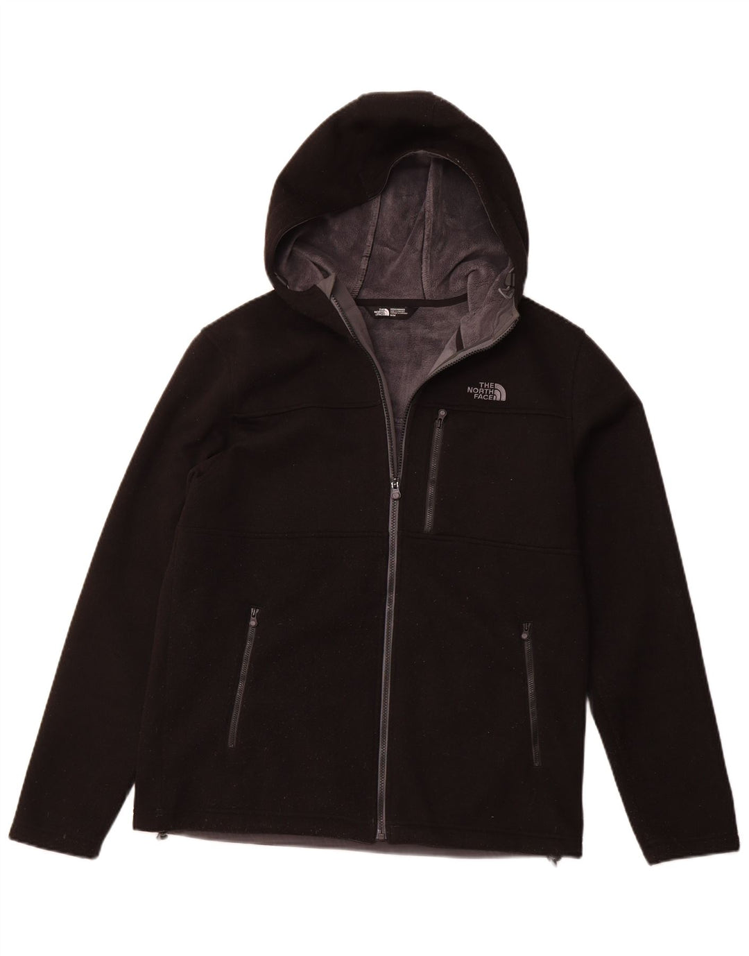Pulover cardigan cu glugă pentru bărbați THE NORTH FACE Poliester mediu negru
